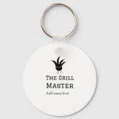 De grill master naam toevoegen tekst koken beste b sleutelhanger (Achterkant)