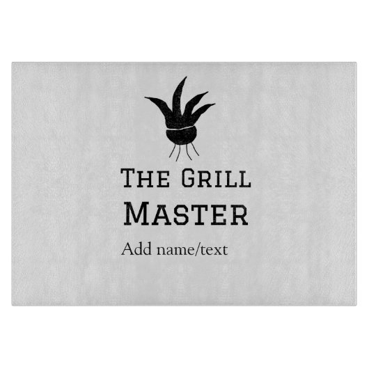 De grill master naam toevoegen tekst koken beste b snijplank (Voorkant)