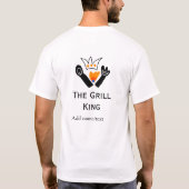 De grill master naam toevoegen tekst koken beste b t-shirt (Achterkant)
