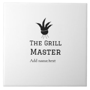 De grill master naam toevoegen tekst koken beste b tegeltje