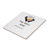 De grill master naam toevoegen tekst koken beste b tegeltje (Zijkant)