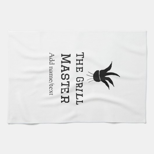 De grill master naam toevoegen tekst koken beste b theedoek (Horizontaal)