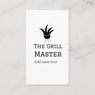 De grill master naam toevoegen tekst koken beste b visitekaartje