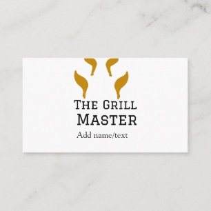 De grill master naam toevoegen tekst koken beste b visitekaartje