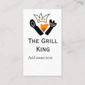 De grill master naam toevoegen tekst koken beste b visitekaartje (Achterkant)