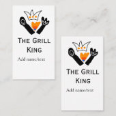 De grill master naam toevoegen tekst koken beste b visitekaartje (Voorkant / Achterkant)