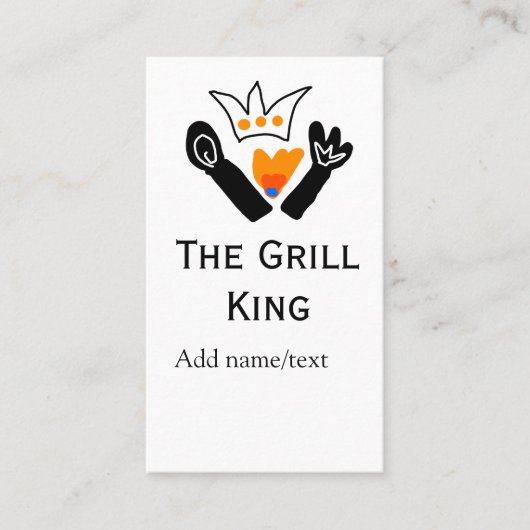 De grill master naam toevoegen tekst koken beste b visitekaartje (Voorkant)