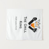 De grill master naam toevoegen tekst koken beste b wandkleed (Voorkant (horizontaal))