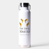 De grill master naam toevoegen tekst koken beste b waterfles (Voorkant)