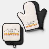 De Grill Master Pit Boss BBQ Ovenwant & Pannenlap Set (Voorkant / Achterkant)
