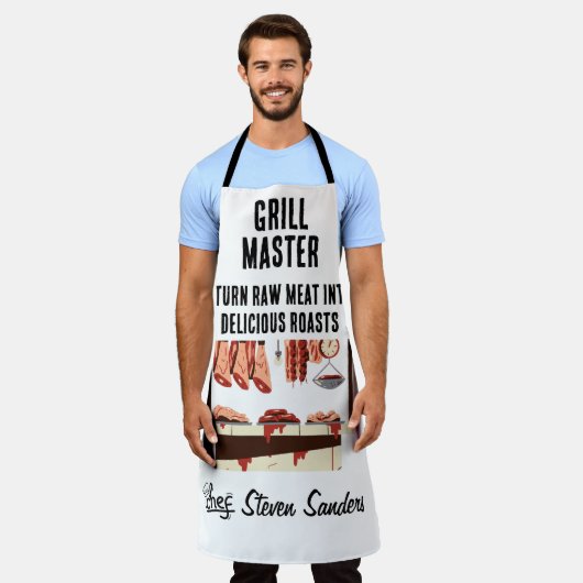 De Grill Master Schort (Gedragen)