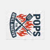 De Grill Meester Bbq Vaderdag Opa Grillen Fleece Deken (Voorkant (Horizontaal))