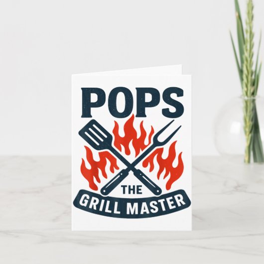 De Grill Meester Bbq Vaderdag Opa Grillen Kaart (Voorkant)