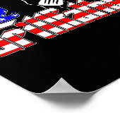 De Grill-vader 4e Juli Grappig Grillen Bbq Am Poster (Hoek)