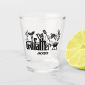 De Grill Vader Shot Glas (Voorkant)
