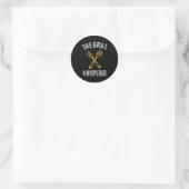 De Grill Whisperer Ronde Sticker (Tas)