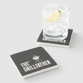 De Grillfather | Bbq | Barbeque | Grill Master Stenen Onderzetter (Zijkant)