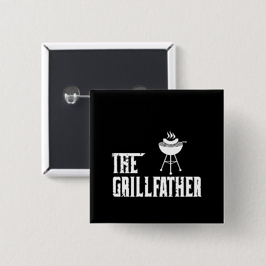 De Grillfather | Bbq | Barbeque | Grill Master Vierkante Button 5,1 Cm (Voorkant /achterkant)