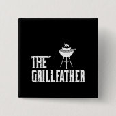 De Grillfather | Bbq | Barbeque | Grill Master Vierkante Button 5,1 Cm (Voorkant)