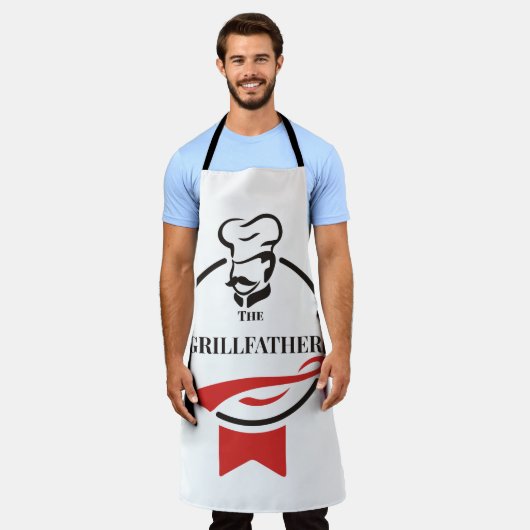 De Grillfather Custom Schort (Gedragen)