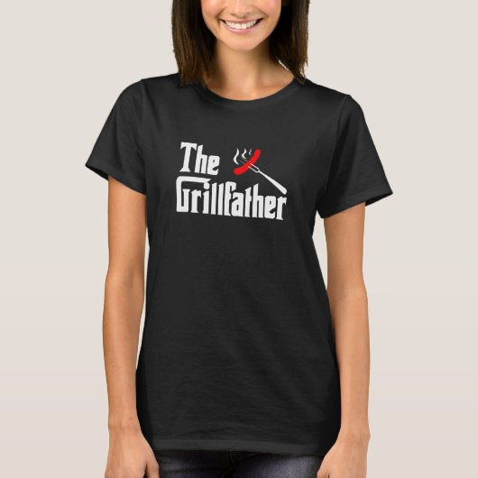 De Grillfather Graphic Grilling Grill Master Barb T-shirt (Voorkant)