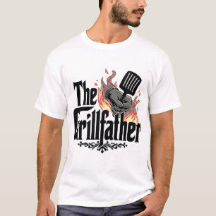 De Grillfather Grappig BBQ Grill Master Design T-shirt
