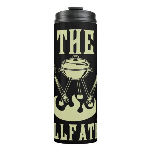 De Grillfather Grappige BBQ Graphic Thermosbeker (Voorkant)