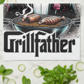 De Grillfather Grill (Keuken) Handdoek (Gevouwen)