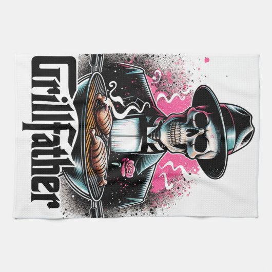 De Grillfather Grilling (keuken) handdoek (Horizontaal)