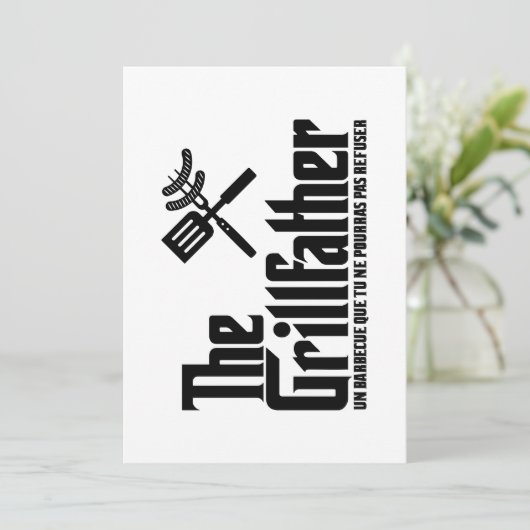 De Grillfather Kaart (Staand voorkant)