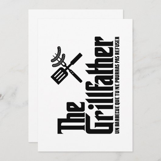 De Grillfather Kaart (Voorkant / Achterkant)