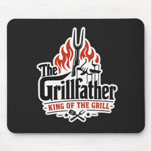 De Grillfather Koning Van De Grill Vaderdag Cadeau Muismat