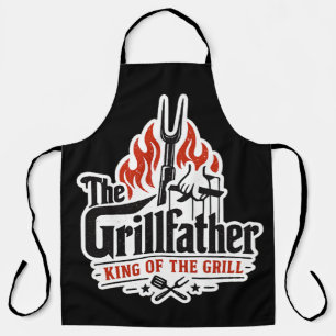 De Grillfather Koning Van De Grill Vaderdag Cadeau Schort