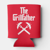 De Grillfather met hete honden Blikjeskoeler (Achterkant)