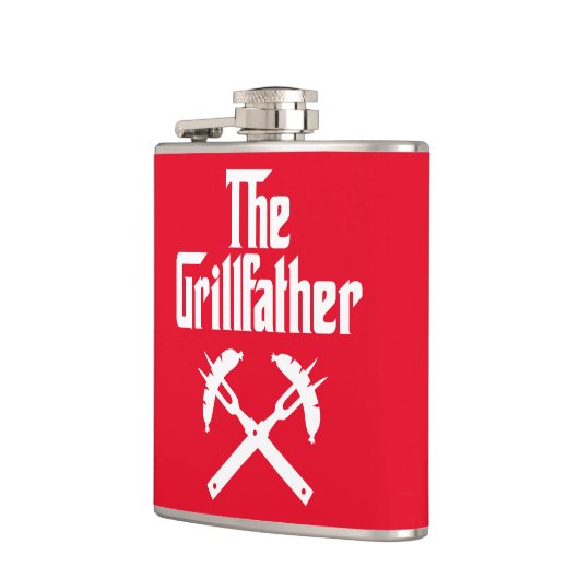 De Grillfather met hete honden Heupfles (Links)