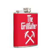 De Grillfather met hete honden Heupfles (Rechts)