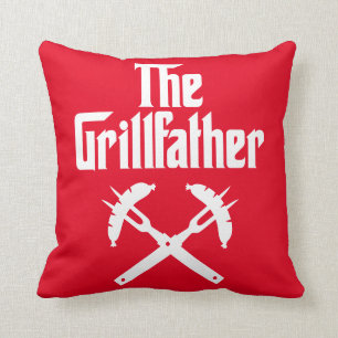 De Grillfather met hete honden Kussen