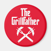 De Grillfather met hete honden Magneet (Voorkant)