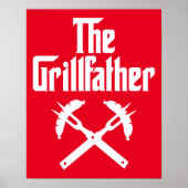 De Grillfather met hete honden Poster (Voorkant)