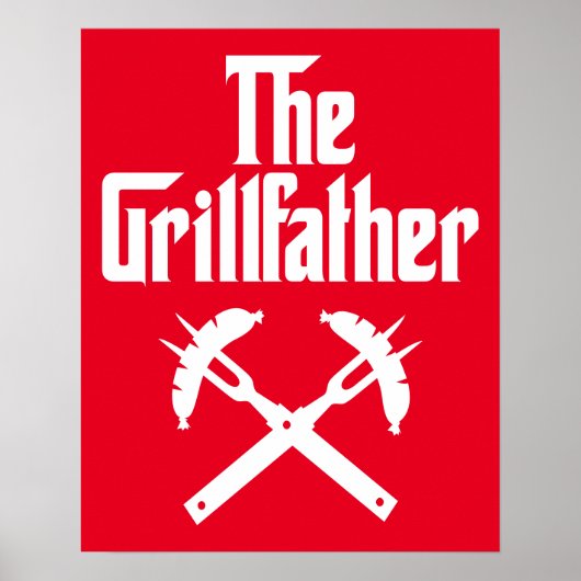 De Grillfather met hete honden Poster (Voorkant)
