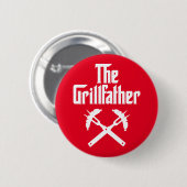 De Grillfather met hete honden Ronde Button 5,7 Cm (Voorkant /achterkant)