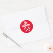 De Grillfather met hete honden Ronde Sticker (Envelop)
