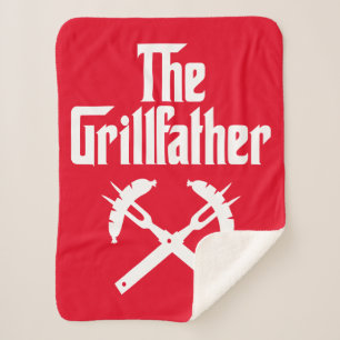 De Grillfather met hete honden Sherpa Deken