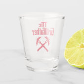 De Grillfather met hete honden Shot Glas (Achterkant)