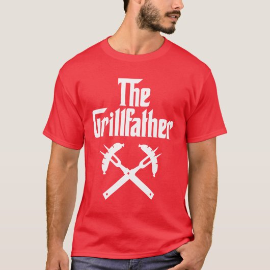 De Grillfather met hete honden T-shirt (Voorkant)