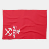 De Grillfather met hete honden Theedoek (Horizontaal)