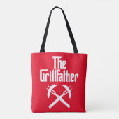 De Grillfather met hete honden Tote Bag (Achterkant)