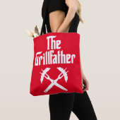 De Grillfather met hete honden Tote Bag (Dichtbij)