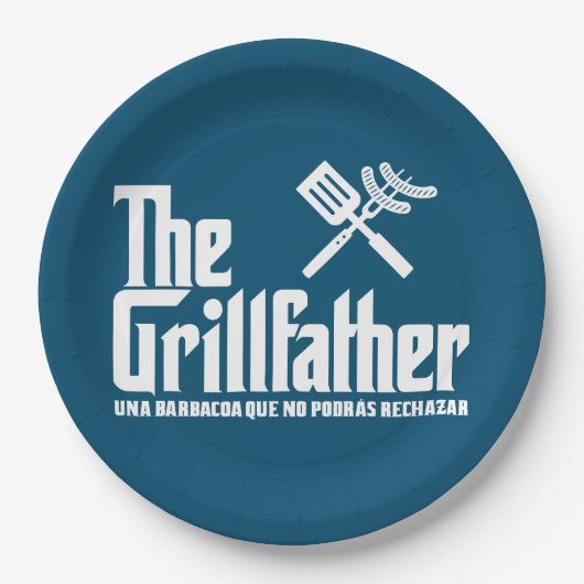 De Grillfather Papieren Bordje (Voorkant)