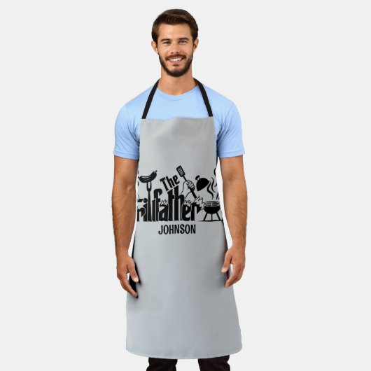 De Grillfather Schort (Gedragen)